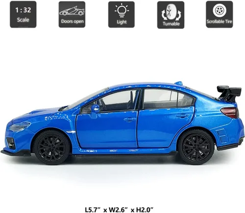 Vista 2 de 2016 Impreza WRX STI S207 Modelo fundido a troquel Coches Racing Deportes Toy Car 1/32 Escala Metal Vehículos fundidos a presión para niños con luz