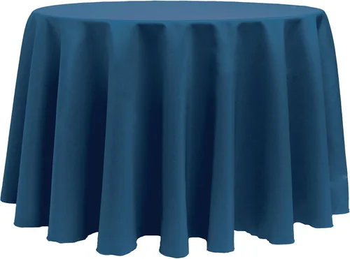 Vista 5 de Ultimate Textile Mantel redondo de lino de poliéster de 132 pulgadas, color rojo festivo
