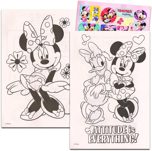 Vista 2 de Dalmatian Press Libro para colorear de Minnie Mouse de Disney It's All About Minnie!