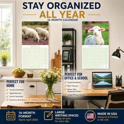 Vista 440 de Calendario de grises africanos 2025 2026 – Planificador mensual de pared de aves africanas – 12 x 18 pulgadas (abierto), calendario de pared