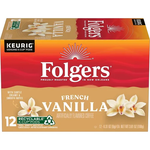 Vista 18 de Folgers Café con sabor artificial a caramelo mantecoso, cápsulas Keurig K-Cup, caja de 10