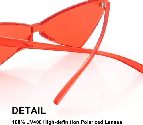 Vista 8 de OLIN Yoela Triangle Rimless Sunglasses One Piece Colored Transparent Sunglasses For Women and Men