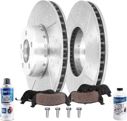 Vista 34 de Detroit Axle - Kit de freno trasero para Chrysler Town & Country Dodge Grand Caravan VW Routan, repuesto de pastillas de freno de cerámica