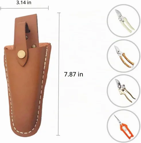 Vista 2 de Soporte de alicates para cinturón, funda de alicates, funda de cuero para herramientas, alicates de jardinería, funda de podadora de tijeras