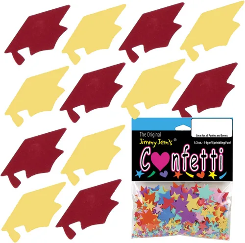 Vista 27 de Confetti Grad Cap Negro, Azul Marino Combo - 2 bolsas de media onza (1 oz)