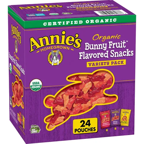 Vista 23 de Bocadillos Orgánicos Building Blocks de Annie's con Sabor a Fruta, Sabores de Frutas Variados, Sin Gluten, 10 Bolsas, 7 oz Formas de bloques