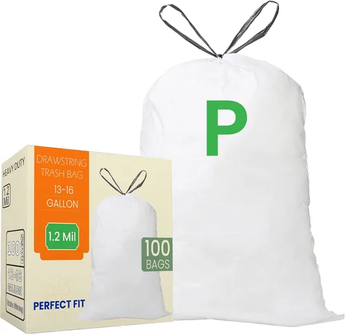 Vista 16 de Code Q - Bolsas de basura resistentes con cordón de 13 a 17 galones, compatibles con Simplehuman Code Q, bolsas de basura de 13-17 galones