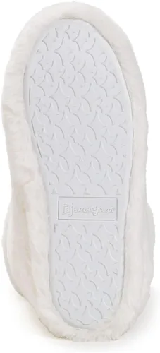 Vista 2 de PajamaGram - Zapatillas para mujer con forro polar, pantuflas abotinadas