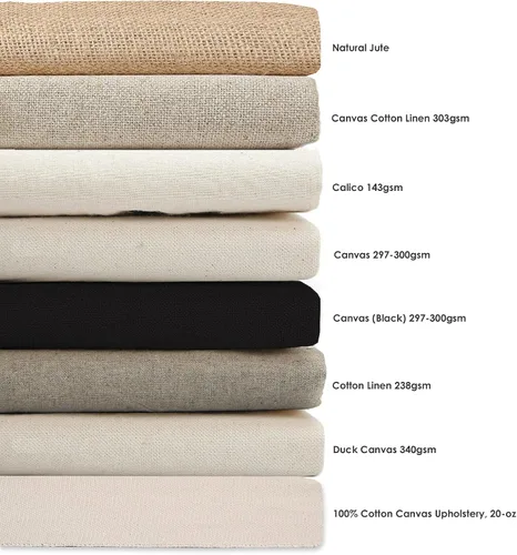 Vista 6 de Tela de mezcla de lino 100% algodón, calicó y algodón para manualidades, pintura, retazos, ropa y tapicería ligera. Fibras naturales Neotrim