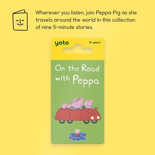 Vista 2 de YOTO Peppa Pig: On The Road with Peppa - Tarjeta de audio para niños para usar con reproductor y mini dispositivo de audio todo en 1, escucha