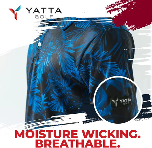 Vista 4 de YATTA GOLF - Camiseta polo de golf de alto rendimiento para hombre