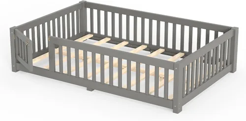 Vista 3 de Bellemave Cama Montessori de tamaño completo con puerta