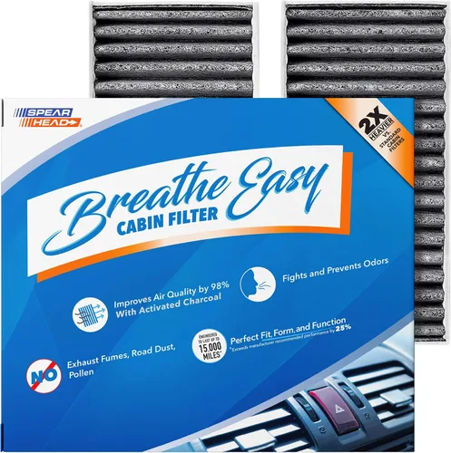Vista 36 de Spearhead Odor Defense Breathe Easy - Filtro de cabina para AC y calentador Compatible con Chrysler 200 2015-17, Cherokee 2014-18 como OEM Hasta