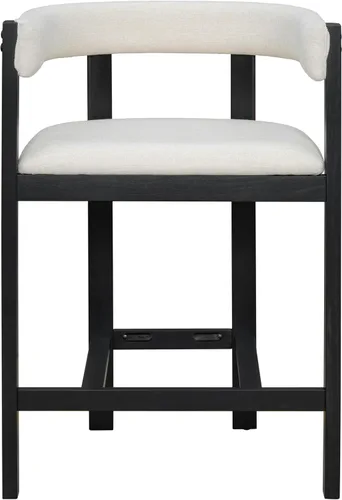 Vista 5 de Christopher Knight Home Rylan - Juego de 2 taburetes tapizados de tela moderna en forma de U para comedor, altura de encimera, taburete de madera