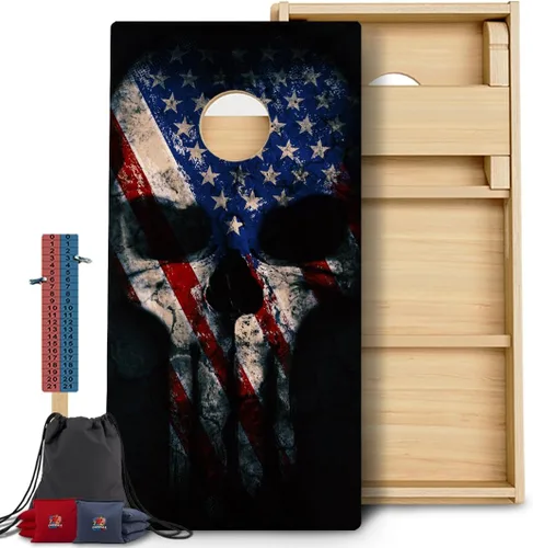Vista 67 de CornholeGamesUSA Pro - Juego de tablas de Cornhole Fabricado en Estados Unidos Abedul báltico 3/4 Sin rebote Patas triples gruesas Dos 1