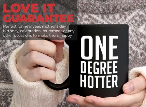 Vista 7 de Taza de café de graduación One Degree Hotter Colegios, estudiantes, graduados, clase de 2021, celebración, fiesta, estudiante, compañero de clase