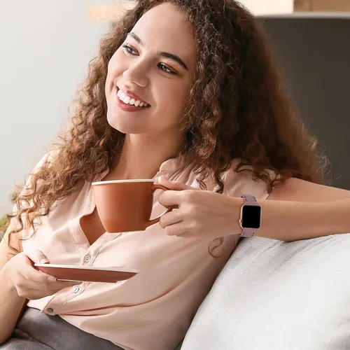 Vista 7 de Correas de silicona de encaje compatibles con Apple Watch Band 1.496 in 1.575 in 1.614 in 1.654 in 1.732 in 1.772 in 1.929 in, correa deportiva
