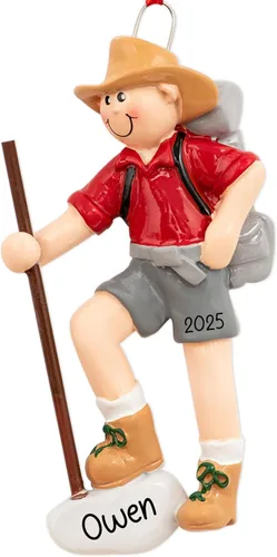 Vista 15 de Adorno Personalizado de Uniforme de Boy Scout para Navidad 2025 Adorno para Árbol de Navidad para Scout Masculino Recuerdo Único de Primer