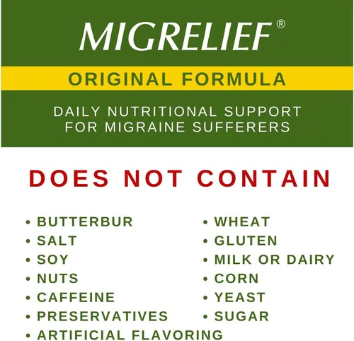 Vista 5 de Migrelief, Fórmula original, Terapia triple con puracol, 60 cápsulas, AKESO698423, paquete de de 1, 1, 1