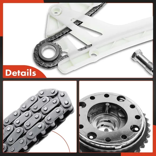 Vista 9 de A-Premium Kit de cadena de distribución del motor con tensor [compatible con DOHC, 4 cilindros 2.0L, 6 cilindros 3.0L] compatible con BMW