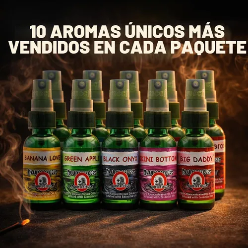 Vista 3 de Blunteffects Ambientador 100% concentrado para coche/hogar en aerosol (5 aromas surtidos) (paquete de 10)