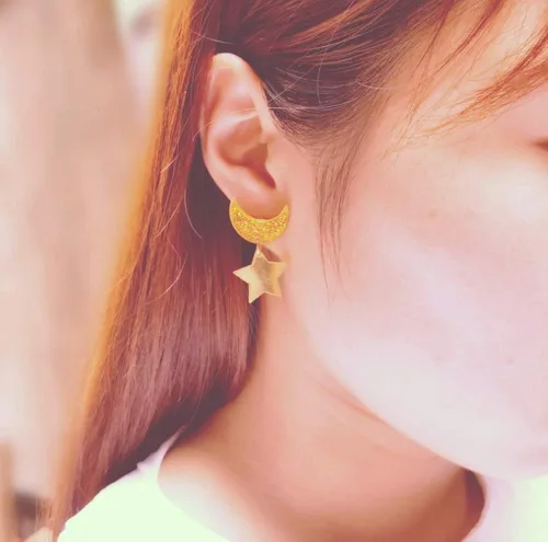Vista 2 de CutieJewelry Pendientes colgantes con diseño de rayo y nubes arcoíris