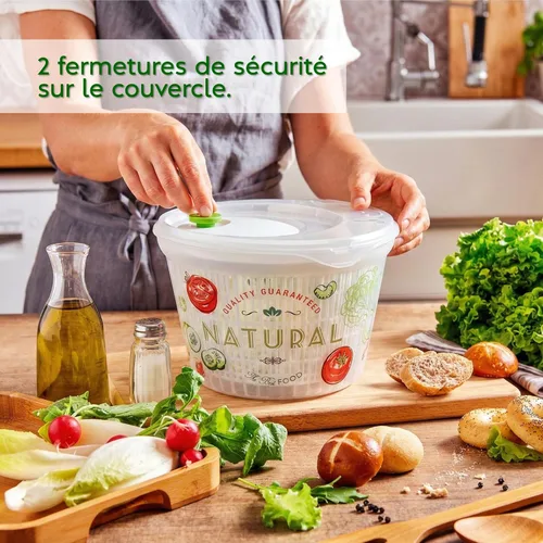 Vista 2 de Snips Ulaop Ensalada Spinner 4 L, Lavadora y Secadora de Lechugas, Hecho en Italia