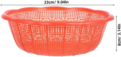 Vista 2 de SHOWERORO - 10 cestas de plástico para lavar arroz y frutas, colador de cocina para drenaje de verduras para uso doméstico y restaurante, 9.05 x