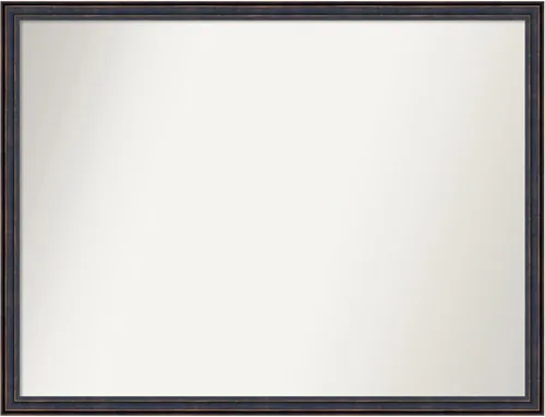 Vista 108 de Amanti Art Espejo de baño de bronce para sobre el fregadero, 25 x 26 pulgadas, espejo rectangular de bronce oscuro, marco de madera tradicional