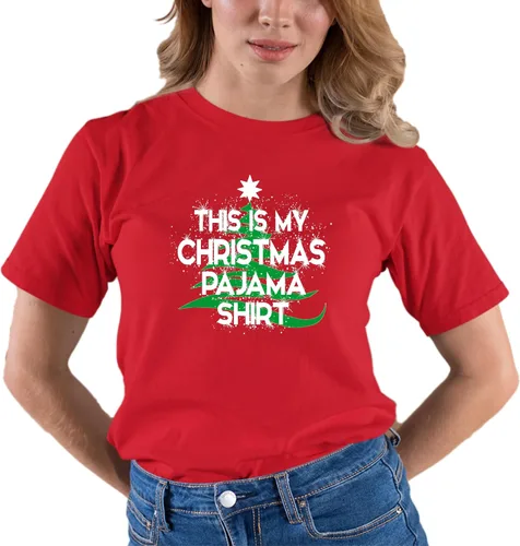 Vista 5 de Go All Out Camiseta de pijama con texto en inglés This is My Christmas