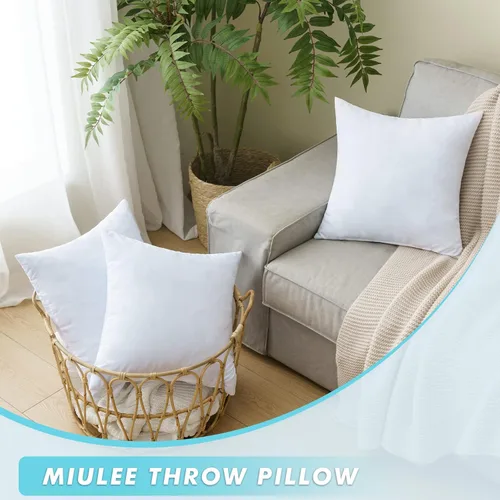 Vista 2 de MIULEE Paquete de 2 rellenos de almohada de 12 x 20 pulgadas, almohadas decorativas de espuma viscoelástica triturada de enfriamiento, ajustables