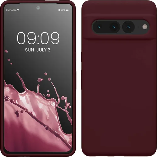 Vista 65 de kwmobile Funda compatible con Google Pixel 7 Pro - Funda de silicona TPU con acabado suave - Piedra antigua