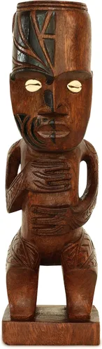 Vista 9 de G6 Collection Escultura de estatua tribal primitiva de madera extra grande de 24 pulgadas, hecha a mano, tótem de barra tiki, hecho a mano, regalo