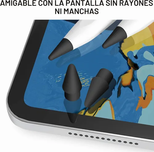 Vista 7 de MEKO Consejos de repuesto para Apple Pencil de 1ª generación y 2ª B-Negro