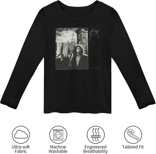 Vista 7 de Soda Stereo Doble Vida Long Sleeve Women's Casual Loose Round Neck Pullover