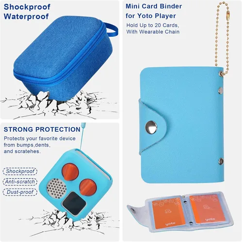 Vista 5 de MGZNMTY Estuche de almacenamiento de viaje y funda de silicona gruesa compatible con Yoto Mini Player, reproductor de audio y música para niños