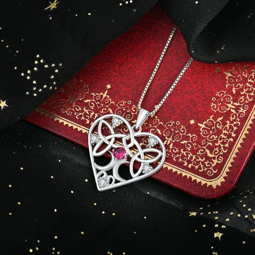 Vista 3 de FJ Women's Hecate Necklace S925 Silver Wiccan Pagan Goddess Necklace Literary Jewelry