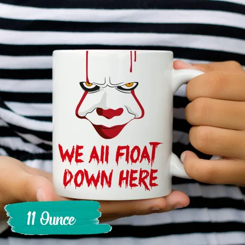 Vista 3 de Pennywise 2017 taza IT payaso tazas de café We All Float Down Here Cup (11 oz)