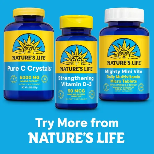 Vista 6 de Nature's Life Cristales de vitamina C puros – 5000 mg VIT C – Suplemento antioxidante e inmunológico, apoyo cardiovascular – Cristales de vitamina C