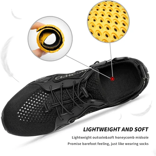 Vista 3 de SOBASO Zapatos de agua para mujer, secado rápido, senderismo, natación, playa, río, zapatos para pesca, deportes acuáticos, buceo, vela, viajes