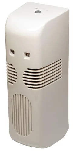 Vista 2 de Big D 777 Dispensador de ventilador activado por luz, sostiene desodorantes de gel o mecha, cubre un espacio de 4000 pies cúbicos - Dispensador