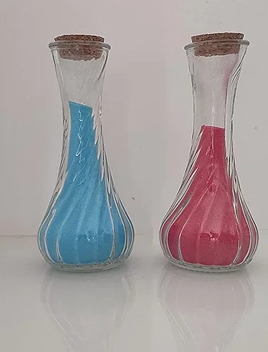 Vista 4 de CHENGXINWENHUA Unity Sand Ceremony Set para Boda Tarros Decorativos Hechos a Mano (2 Jarrones)