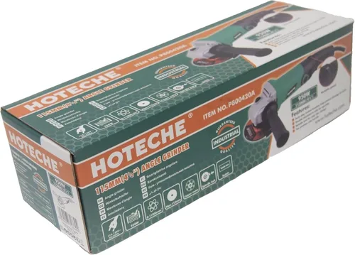 Vista 8 de Hoteche Amoladora angular eléctrica de velocidad variable de 4-1/2 ", mango largo 950w