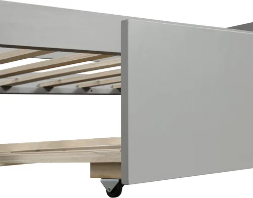 Vista 6 de Harper & Bright Designs Sofá cama de madera con nido, sofá cama nido tamaño individual, marco de cama individual estándar, no requiere somier
