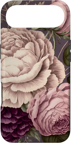 Vista 27 de Elegant Blush Pink & Purple Vintage Floral Rose & Peony Case for iPhone 17