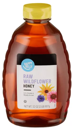 Vista 3 de Happy Belly - Marca Amazon – Miel de flor silvestre cruda, 32 onzas (anteriormente Solimo) (el empaque puede variar)