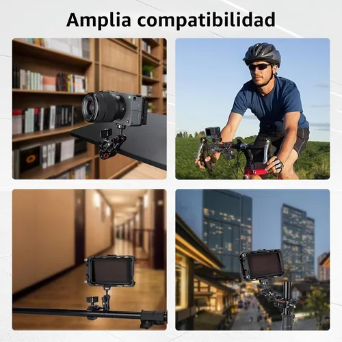 Vista 7 de Nitze Super Clamp para cámara con tornillos y adaptadores de rosca - N18A