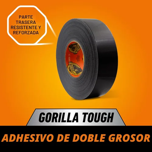Vista 2 de Gorilla Cinta adhesiva, cinta negra, 1.88 pulgadas x 50 yardas (paquete de 6), resistente y resistente a la intemperie para interiores o exteriores