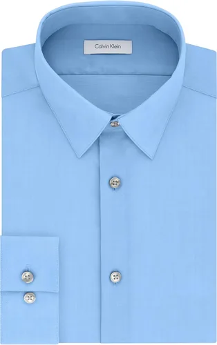 Vista 3 de Calvin Klein Men's Dress Shirt Slim Fit Non-iron Herringbone