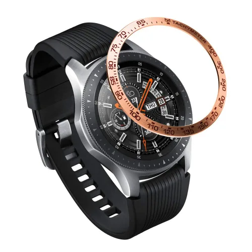 Vista 11 de AISPORTS Bisel Styling Compatible con Samsung Galaxy Watch 1.811 in Bisel Anillo Cubierta Adhesiva Anti Scratch Protección Acero Inoxidable Bisel
